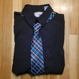 Men's Black Button Down Long Sleeve